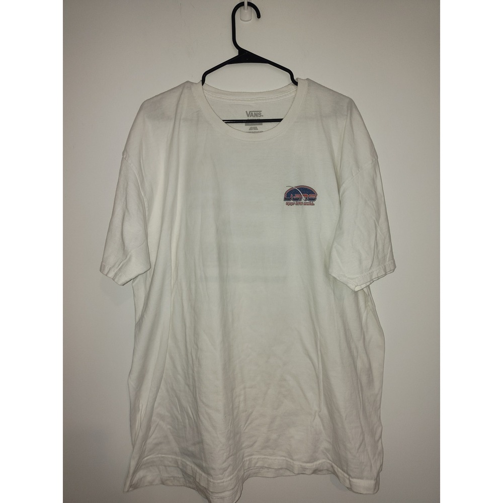 Vans Off The Wall Mens XXL White Game Over Van Doren Gaming Retro Graphic TShirt